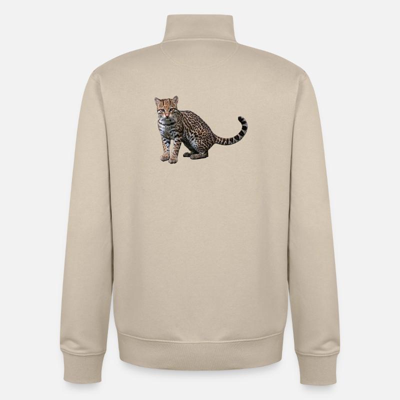 Artistic Leopard - Unisex Organic Zip Sweatshirt by Stanley/Stella - desert dust
