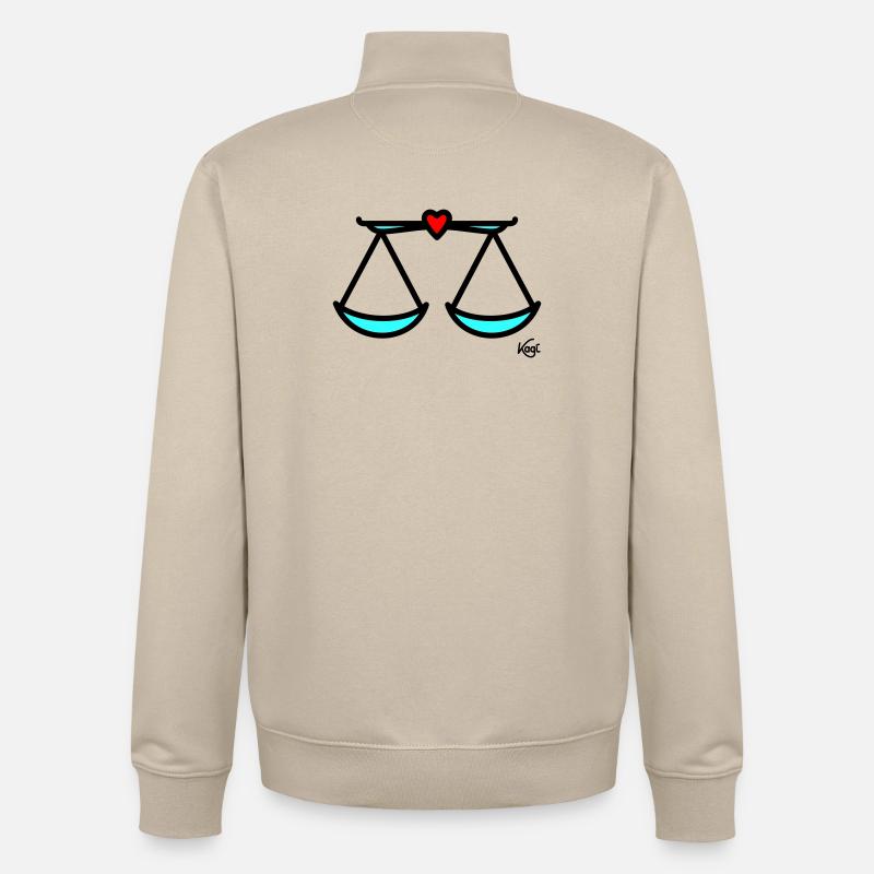 Grande échelle - Sweat zippé unisexe en coton bio Stanley/Stella - beige crème