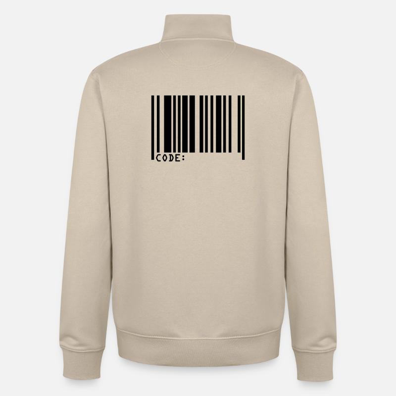 barcode - Unisex Organic Zip Sweatshirt by Stanley/Stella - desert dust