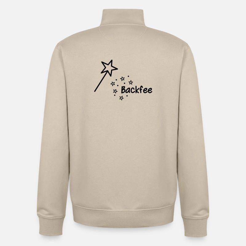 Backfee - Freude am Backen - Unisex Organic Zip Sweatshirt von Stanley/Stella - Cremebeige
