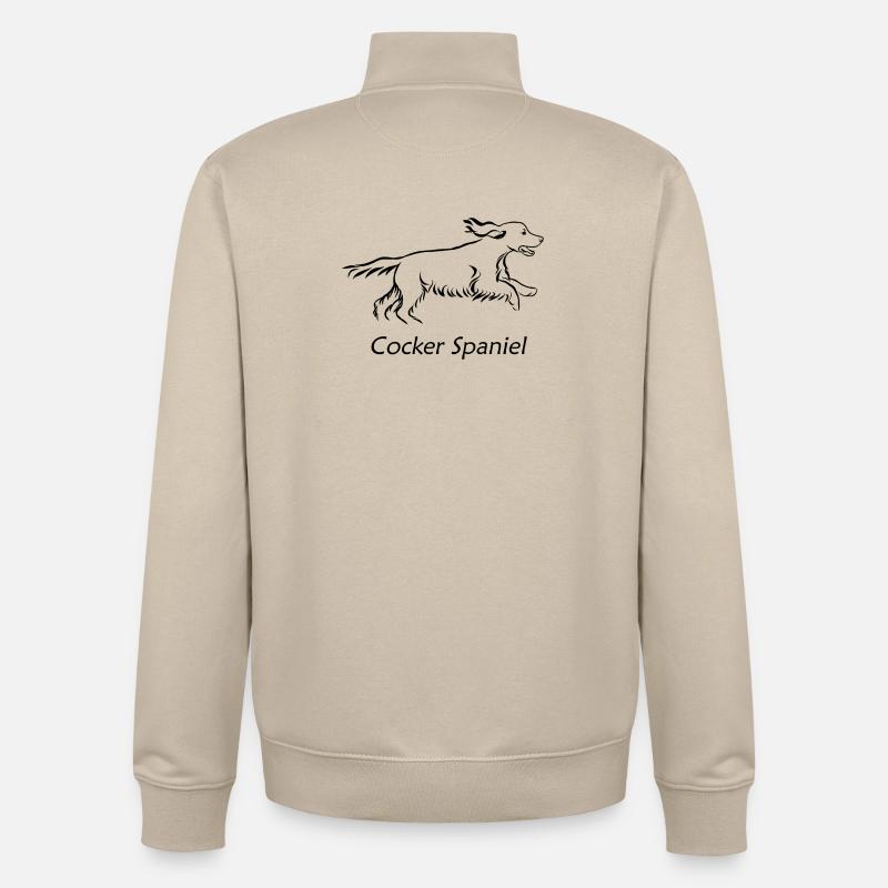 Cocker Spaniel - Unisex Organic Zip Sweatshirt von Stanley/Stella - Cremebeige