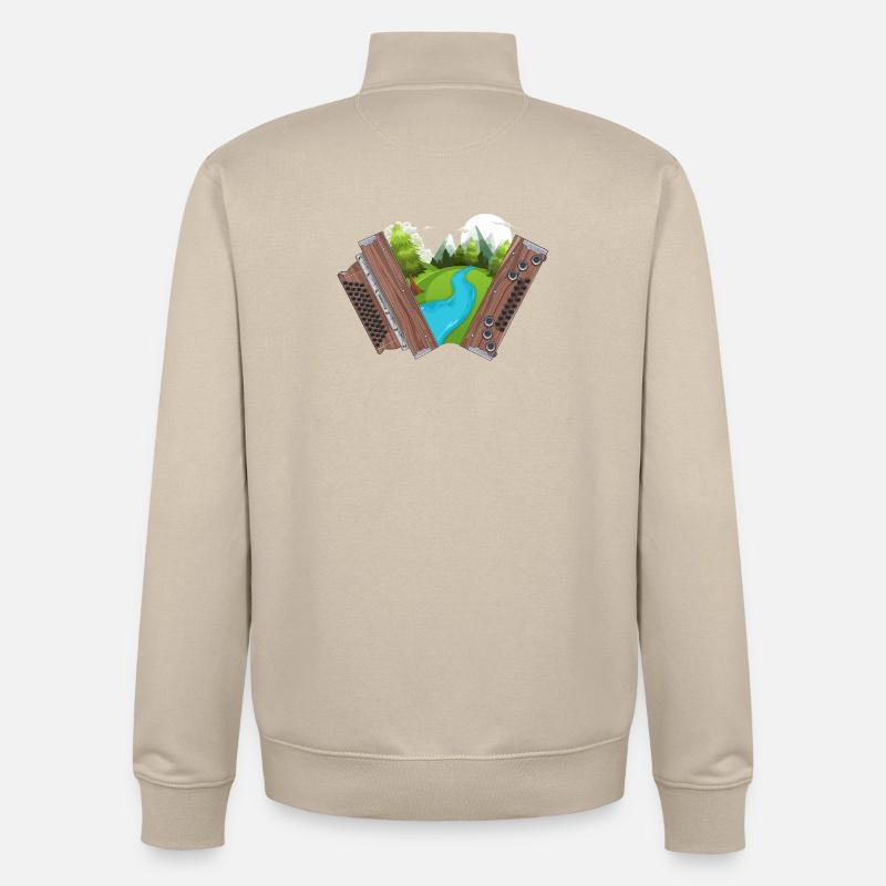 Styrian Harmonica Home | ZiachON! - Unisex Organic Zip Sweatshirt by Stanley/Stella - desert dust