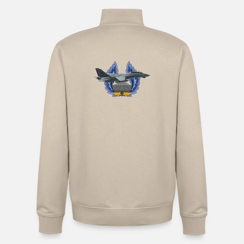 F-14 Tomcat - Sweat zippé unisexe en coton bio Stanley/Stella - beige crème