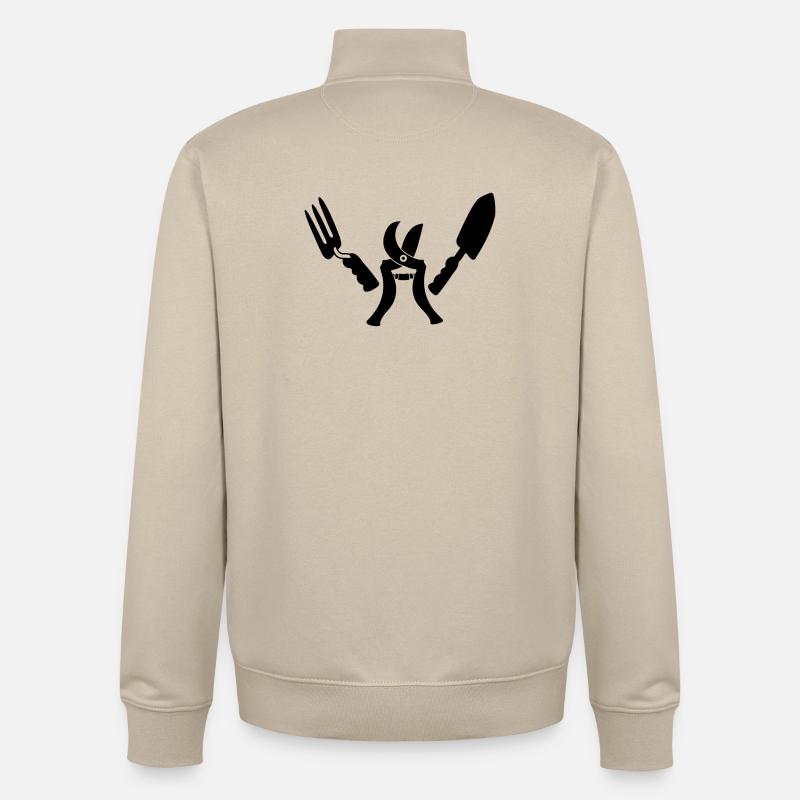 Gartengärtner bereit - Unisex Organic Zip Sweatshirt von Stanley/Stella - Cremebeige