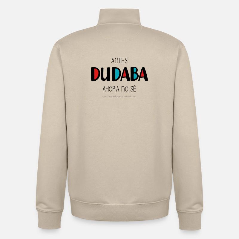 J’avais l’habitude d’hésiter - Sweat zippé unisexe en coton bio Stanley/Stella - beige crème