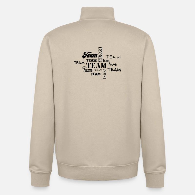 Team - Unisex Organic Zip Sweatshirt von Stanley/Stella - Cremebeige