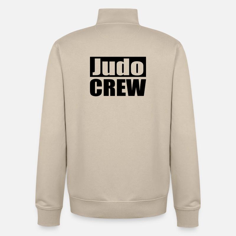 Judo Crew - Sweat zippé unisexe en coton bio Stanley/Stella - beige crème