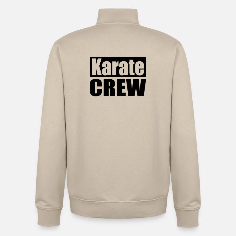 Équipe de Karaté - Sweat zippé unisexe en coton bio Stanley/Stella - beige crème