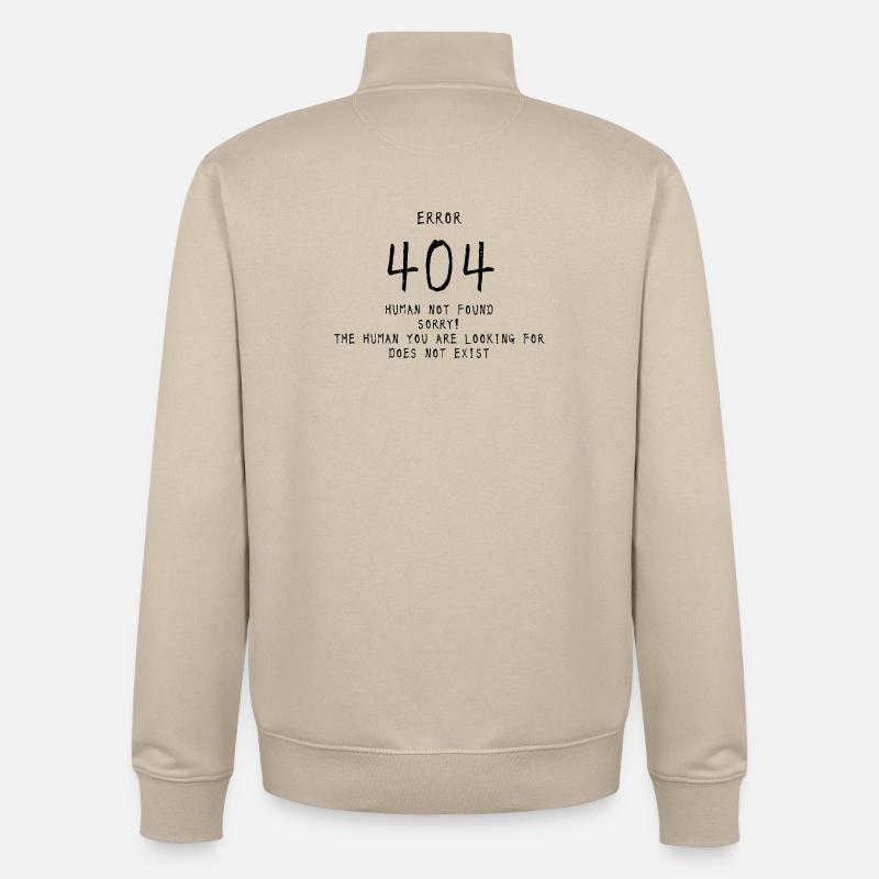 Error 404 - Unisex Organic Zip Sweatshirt by Stanley/Stella - desert dust