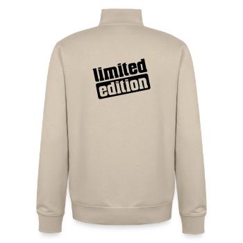 limited_edition - Sweat zippé unisexe en coton bio Stanley/Stella - beige crème - Dos - AI Model Male 185 dark (185cm)