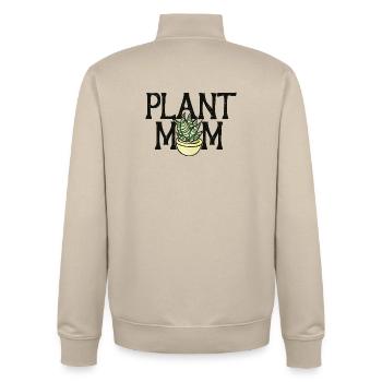 Plant Mom Bloom Pot - Unisex Organic Zip Sweatshirt von Stanley/Stella - Cremebeige - Hinten - AI Model Male 185 dark (185cm)