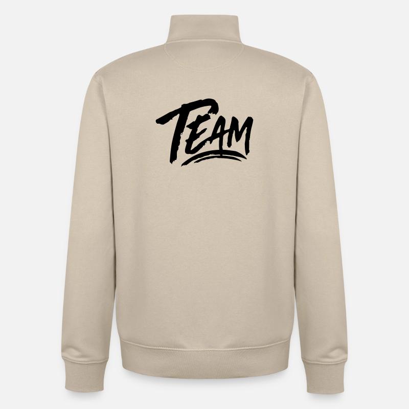 Équipe - Sweat zippé unisexe en coton bio Stanley/Stella - beige crème