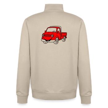 Camions Kids - Sweat zippé unisexe en coton bio Stanley/Stella - beige crème - Dos - AI Model Male 185 dark (185cm)