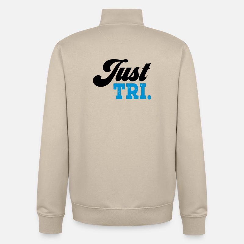 Triathlon - Sweat zippé unisexe en coton bio Stanley/Stella - beige crème