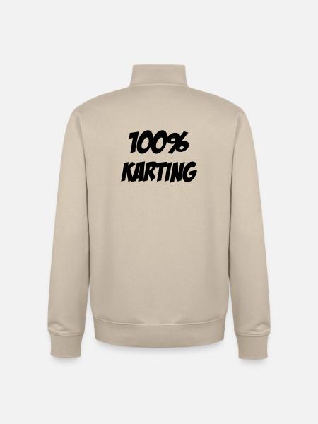 Karting / Kart / Go-Kart / Sport / Driver - Unisex Organic Zip Sweatshirt by Stanley/Stella - desert dust