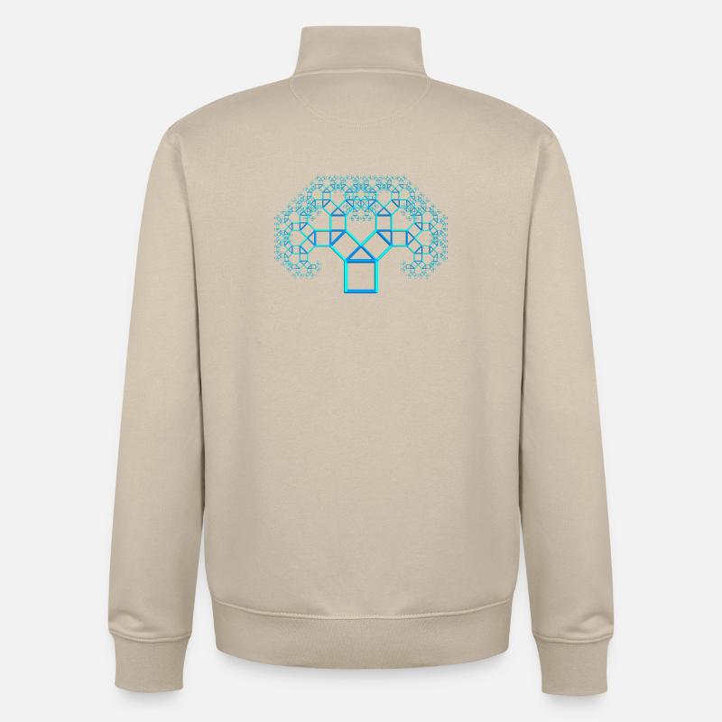 pythagoras tree - Unisex Organic Zip Sweatshirt von Stanley/Stella - Cremebeige