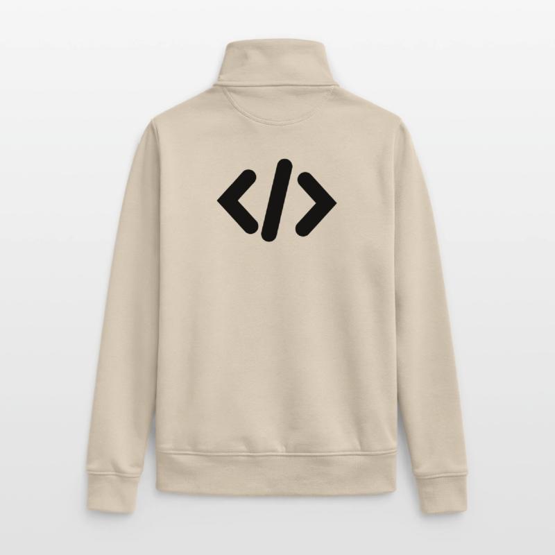 Programmer Code Unisex Organic Zip Sweatshirt by Stanley/Stella