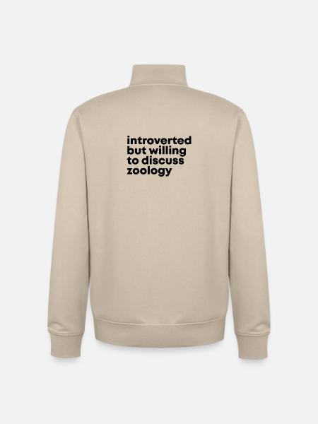 Zoology Zoology Zoology - Unisex Organic Zip Sweatshirt by Stanley/Stella - desert dust