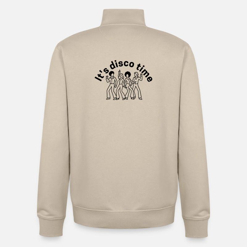 C’est l’heure du disco - Sweat zippé unisexe en coton bio Stanley/Stella - beige crème