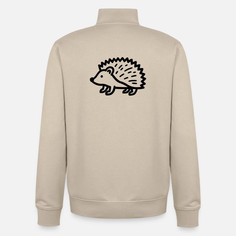 hérisson - Sweat zippé unisexe en coton bio Stanley/Stella - beige crème