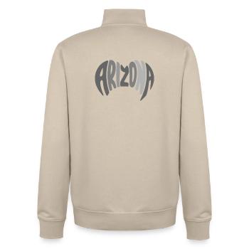 Arizona Schriftzug - Unisex Organic Zip Sweatshirt von Stanley/Stella - Cremebeige - Hinten - AI Model Male 185 dark (185cm)