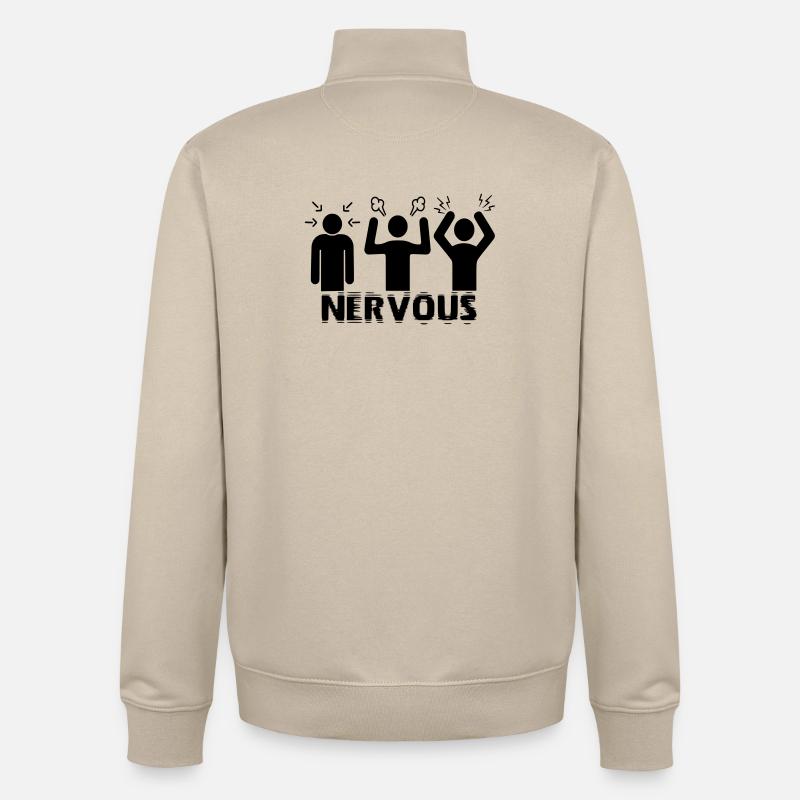 Nervous - Sweat zippé unisexe en coton bio Stanley/Stella - beige crème