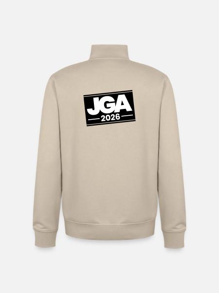 Jga 2026 Bachelor Party - Unisex Organic Zip Sweatshirt by Stanley/Stella - desert dust