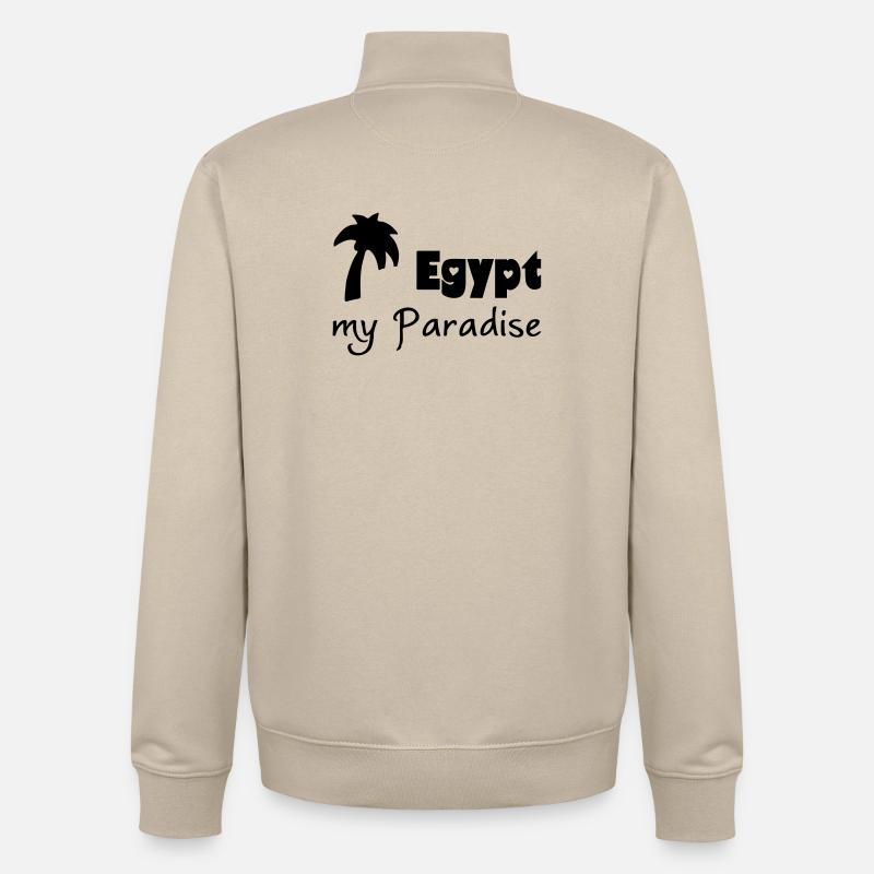 Egypt Paradise cadeau egypte vacances - Sweat zippé unisexe en coton bio Stanley/Stella - beige crème