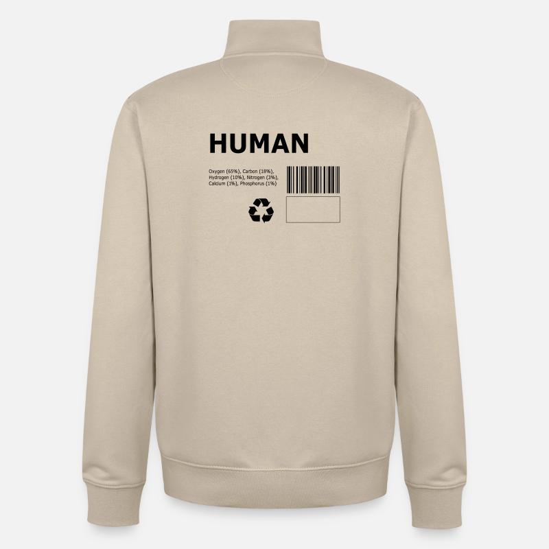 Humain - Sweat zippé unisexe en coton bio Stanley/Stella - beige crème