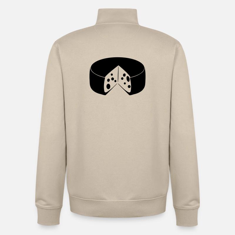 Fromage avec découpe - Sweat zippé unisexe en coton bio Stanley/Stella - beige crème