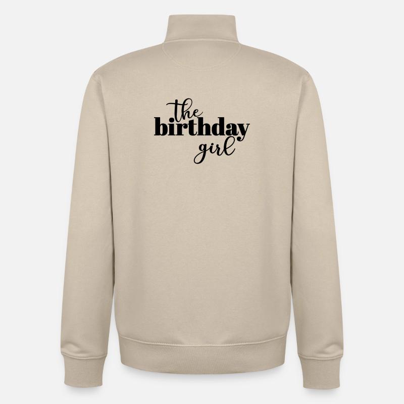 La fille d’anniversaire - Sweat zippé unisexe en coton bio Stanley/Stella - beige crème