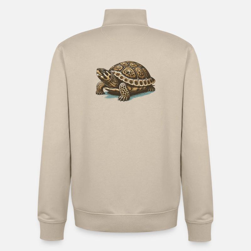 Tortue - Sweat zippé unisexe en coton bio Stanley/Stella - beige crème