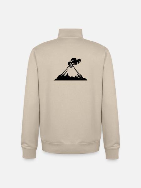 Volcan - Sweat zippé unisexe en coton bio Stanley/Stella - beige crème