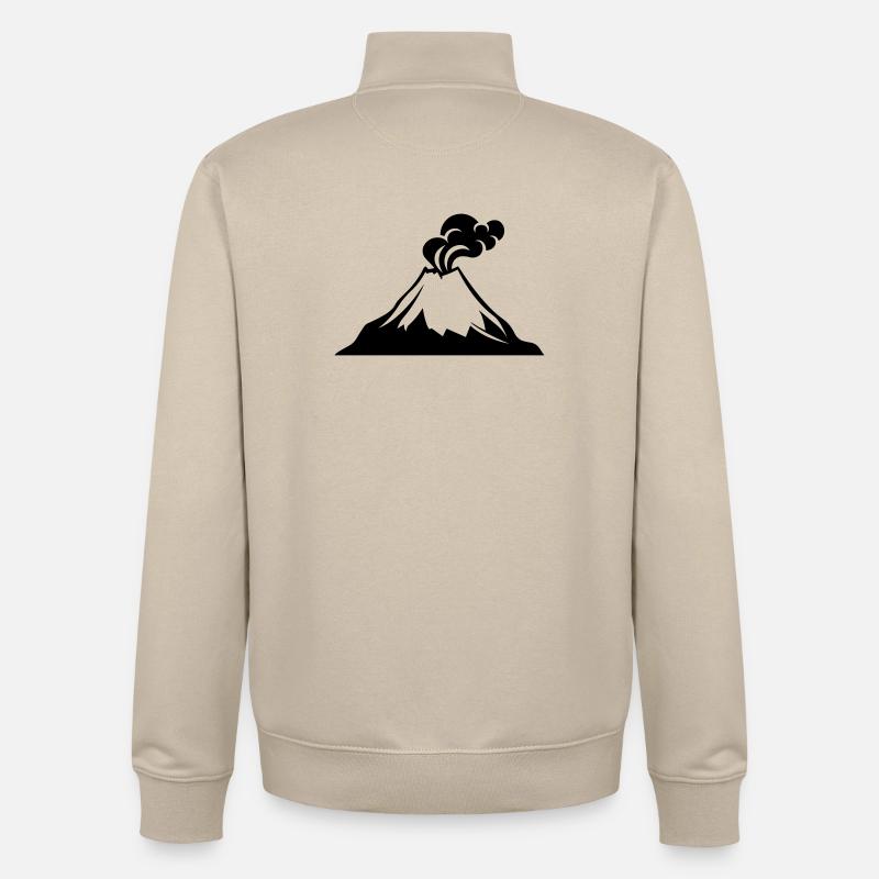 volcano - Unisex Organic Zip Sweatshirt by Stanley/Stella - desert dust