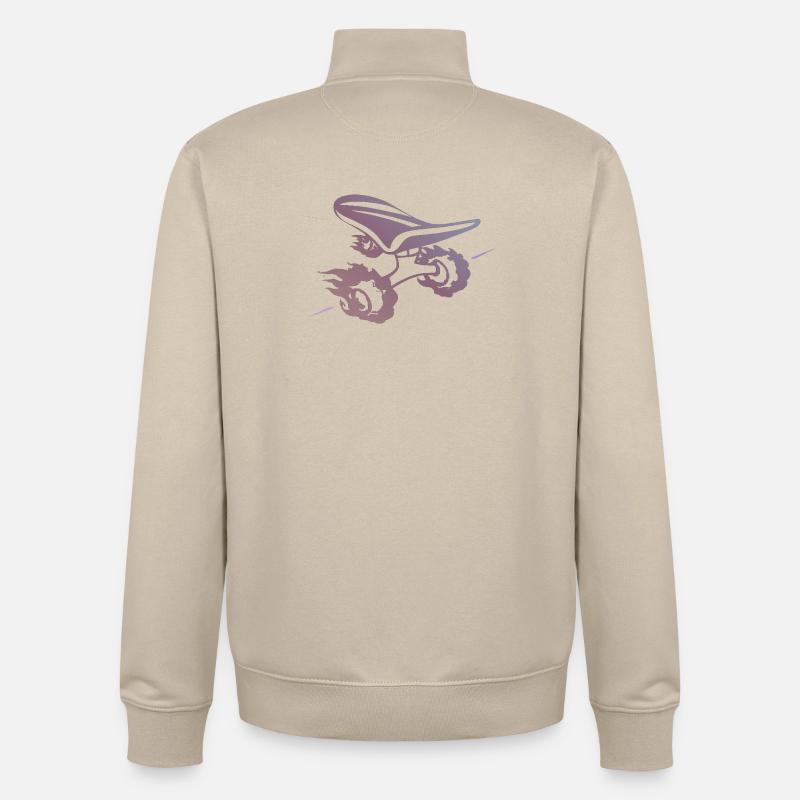 Gradient skateboard Silhouette Ride - Unisex Organic Zip Sweatshirt von Stanley/Stella - Cremebeige