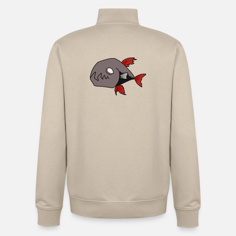 Black Fish - Unisex Organic Zip Sweatshirt by Stanley/Stella - desert dust