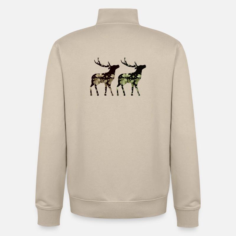 Hirsch - Unisex Organic Zip Sweatshirt von Stanley/Stella - Cremebeige
