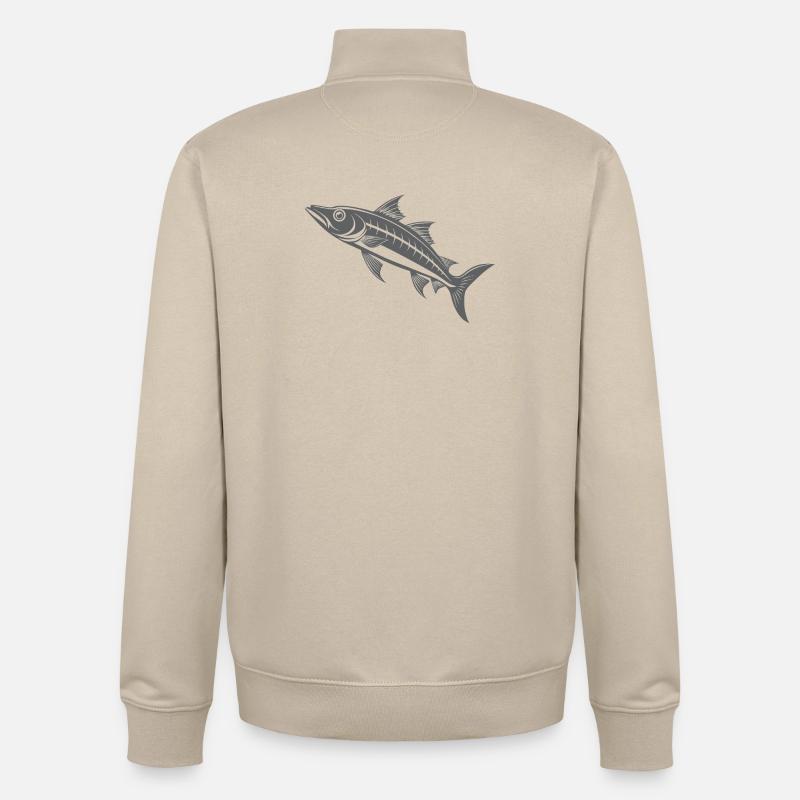Barracuda - Sweat zippé unisexe en coton bio Stanley/Stella - beige crème