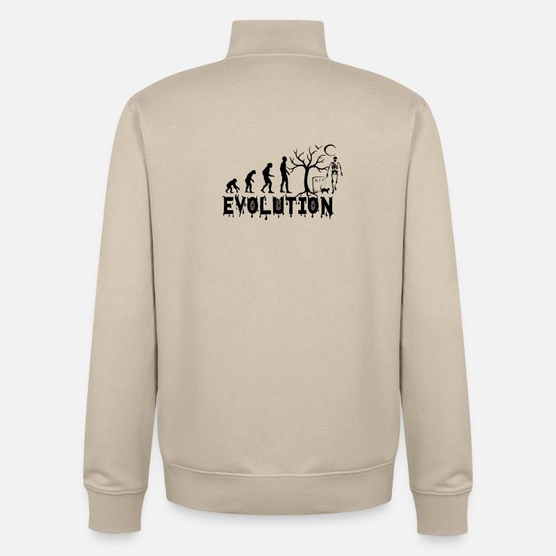 EVOLUTION HALLOWEEN Geschenk - Unisex Organic Zip Sweatshirt von Stanley/Stella - Cremebeige