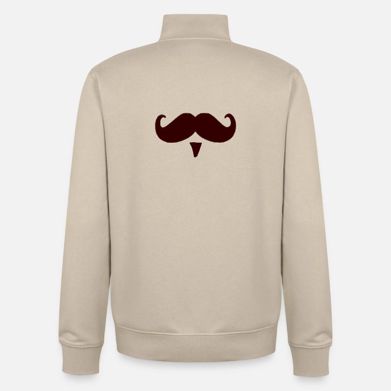 Mustasch mustasch mustaschegave - Stanley/Stella unisex sweatshirt med lynlås i økologisk - cremebeige