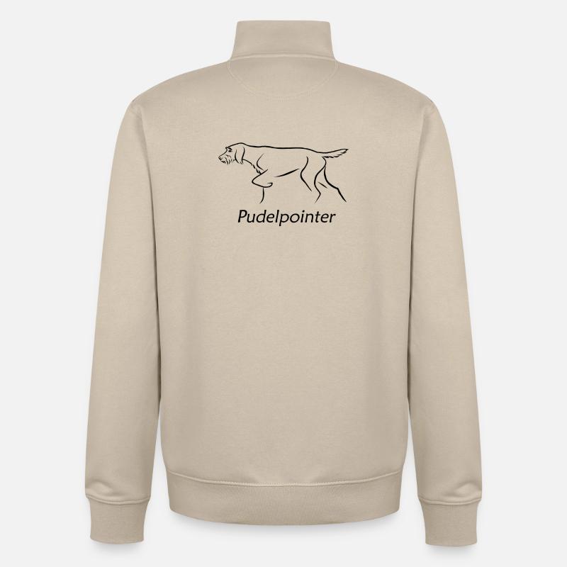 Poodle pointer - Unisex Organic Zip Sweatshirt by Stanley/Stella - desert dust
