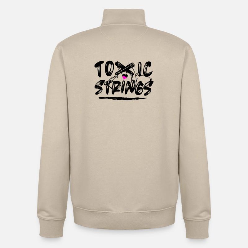 Toxic Strings 2 Farben - Unisex Organic Zip Sweatshirt von Stanley/Stella - Cremebeige