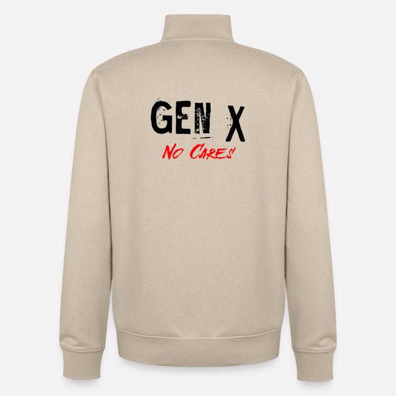 Génération X - Sweat zippé unisexe en coton bio Stanley/Stella - beige crème