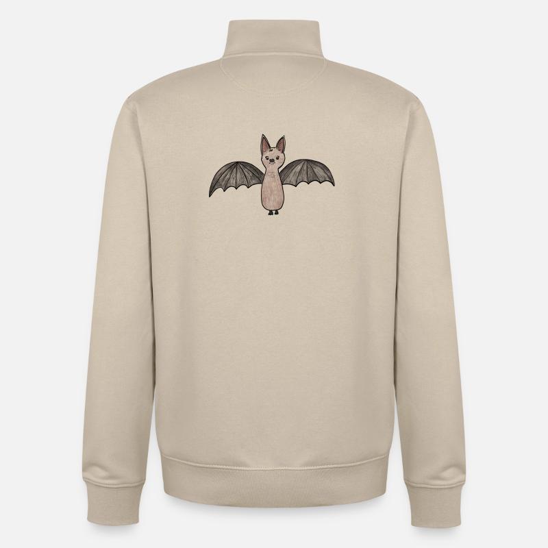 Fledermaus-Phantom Illustration - Unisex Organic Zip Sweatshirt von Stanley/Stella - Cremebeige