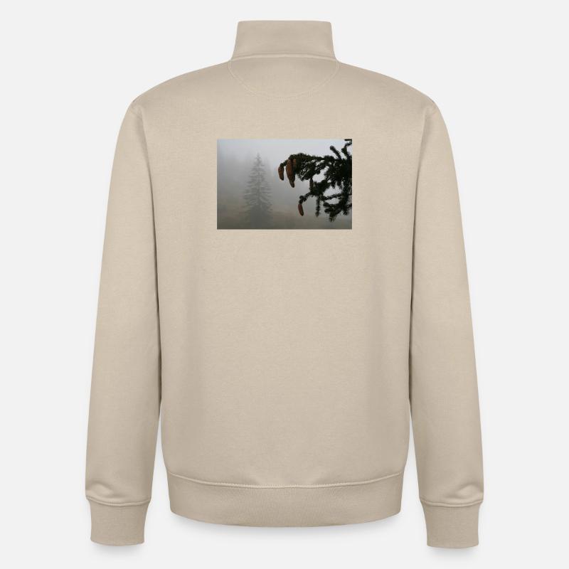 Cloud Forest Cone Magic / Feldberg - Unisex Organic Zip Sweatshirt by Stanley/Stella - desert dust