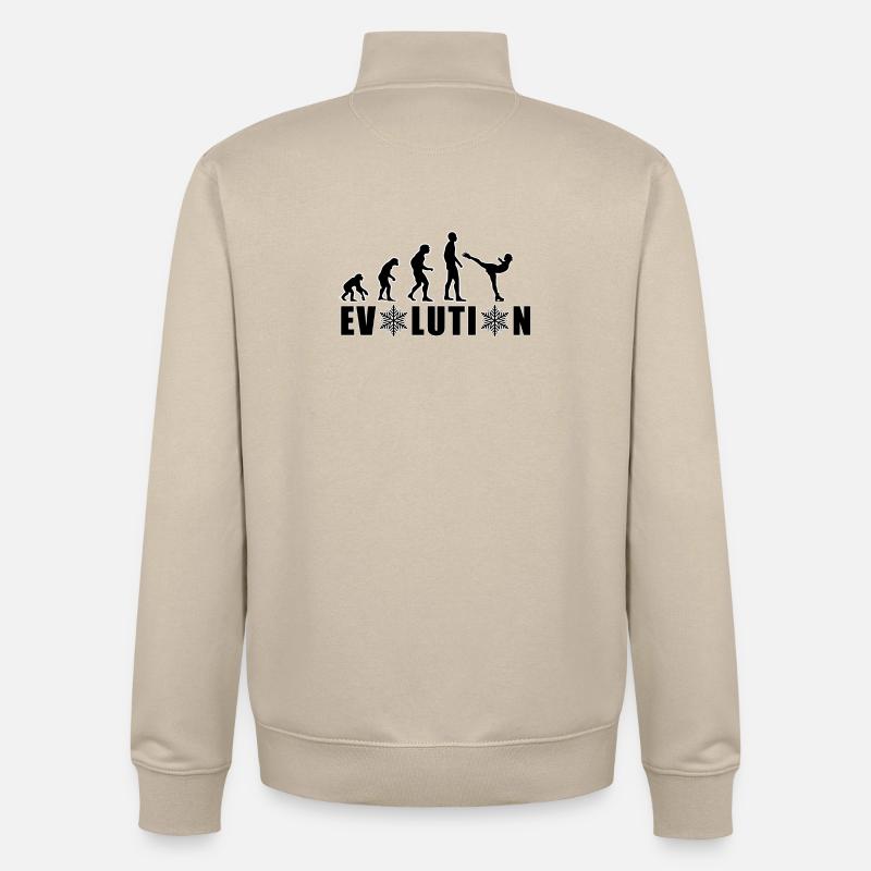 EVOLUTION EISKUNSTLAUF WINTER SCHNEE - Unisex Organic Zip Sweatshirt von Stanley/Stella - Cremebeige