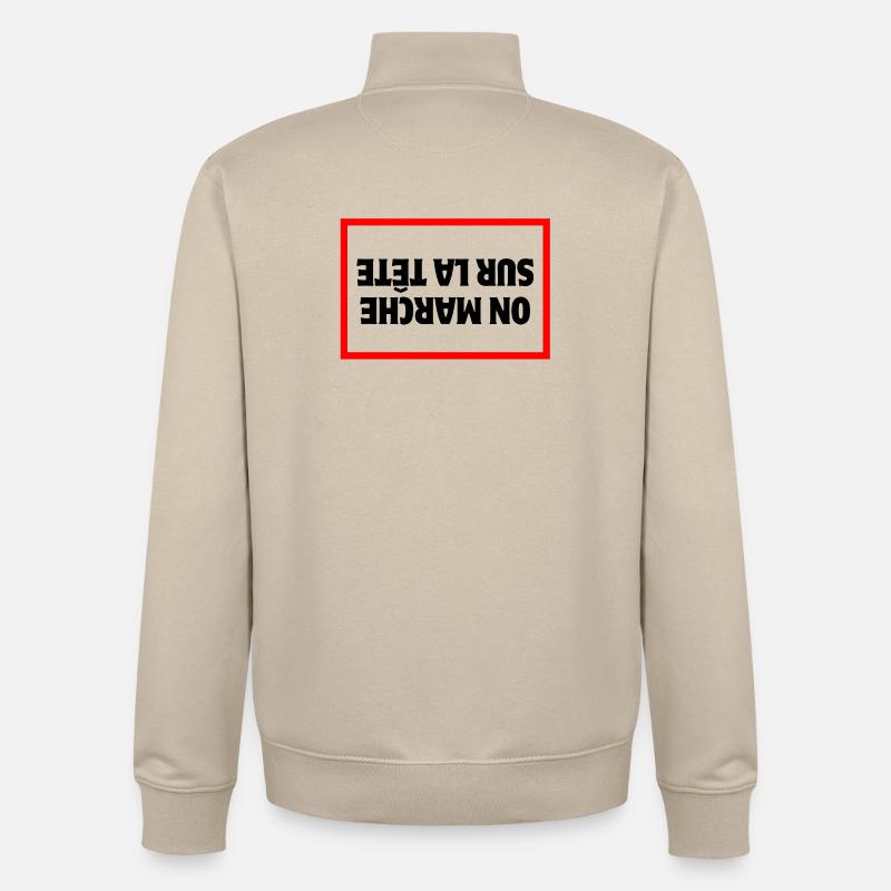 Bauer, Bauer, Bauer, Bauer - Unisex Organic Zip Sweatshirt von Stanley/Stella - Cremebeige