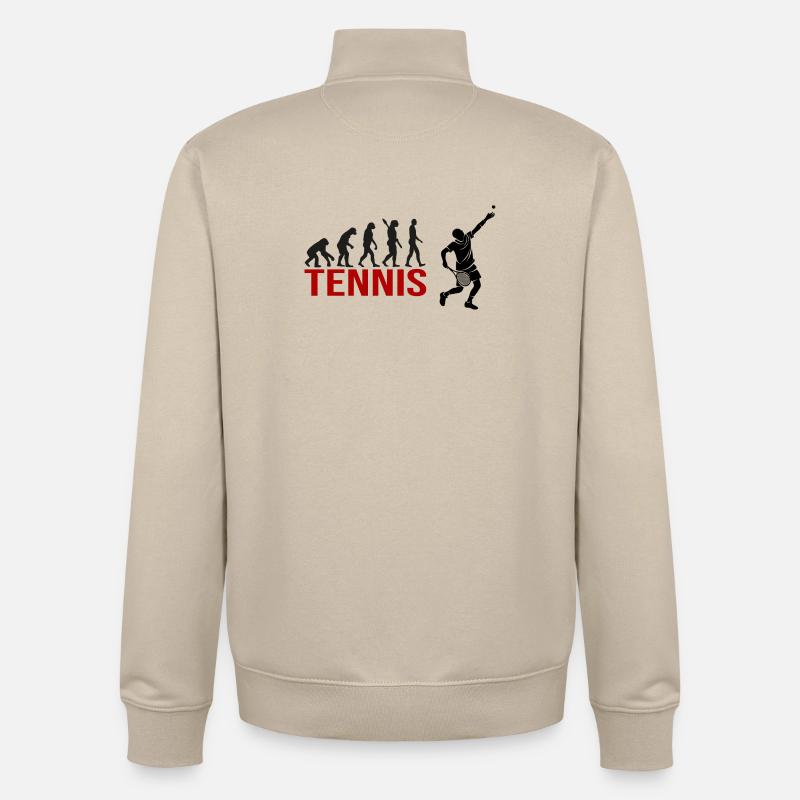 Evolution Tennis - Unisex Organic Zip Sweatshirt von Stanley/Stella - Cremebeige