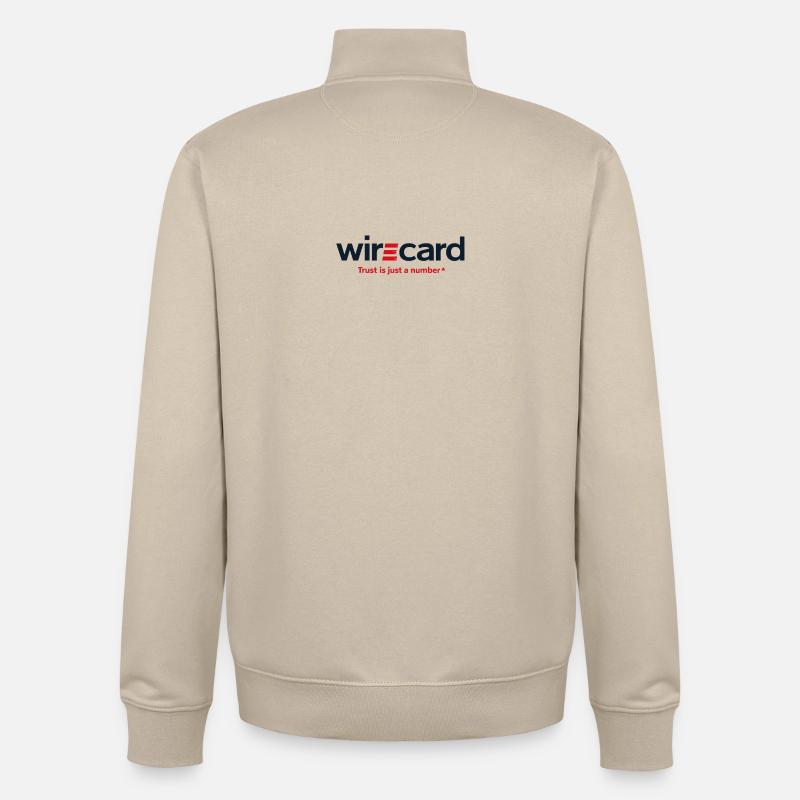 Devise de la satire de WireCard - Sweat zippé unisexe en coton bio Stanley/Stella - beige crème