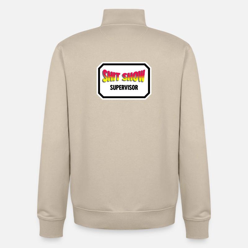 Superviseur de spectacle de merde - Sweat zippé unisexe en coton bio Stanley/Stella - beige crème